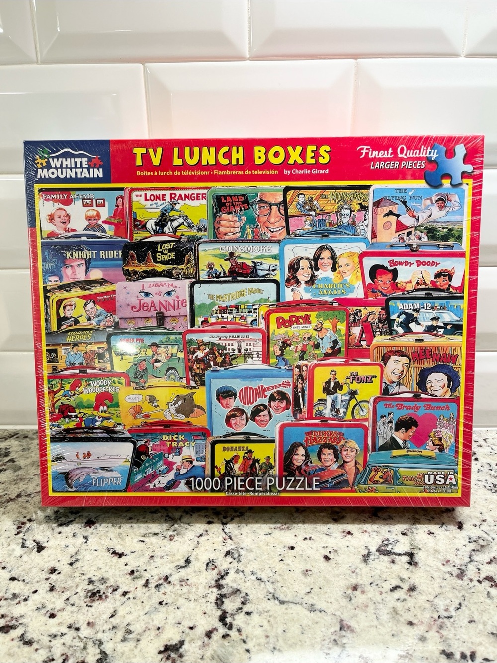 White Mountain TV Lunch Boxes Puzzle 1000 pieces NWT